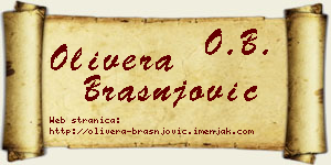 Olivera Brašnjović vizit kartica